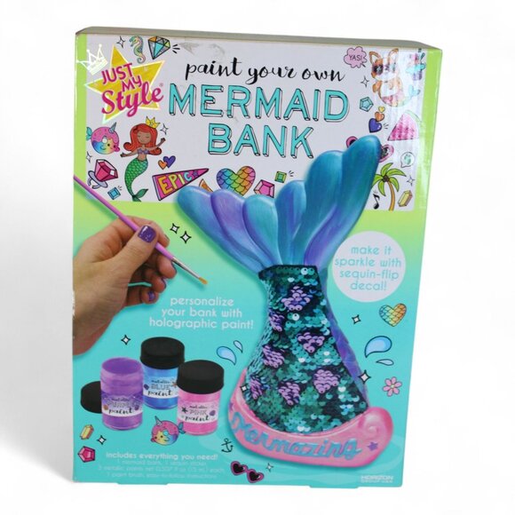 Paint Your Own Mermaid Bank Kit By Just My Style - Picture 1 of 6